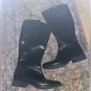 Sam Edelman Penny Wide Calf Leather Riding Boot in Black Soft Equestrian Sz 10W